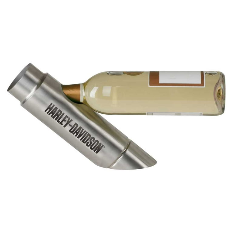 Harley-Davidson Custom Exhaust Pipe Metal Wine Bottle Holder