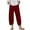 Wine2, variant on Lmnyox Capri Pants for Women Stretchy Wide Leg Elastic Waist Capris Lightweight Cropped Trousers with Pocket