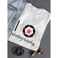 thumbnail image 3 of I Love Photography Graphic Design Women White T-Shirt, Female Medium, 3 of 4