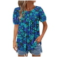 thumbnail image 1 of Économies en Liquidation! BEFOKA Hauts Grande Taille pour Femmes en Liquidation, Blouse Décontractée d'Été T-shirt pour Femmes, Manches Courtes à Col Rond pour Printemps et Été, 1 of 5