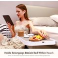 thumbnail image 5 of 17" Bedside Shelf for Bed Bedside Table Under Mattress Nightstand Organizer Bedside Storage Rack Bedside Tray for Box Spring/Plate/Platform/Dorm Bed, 5 of 16