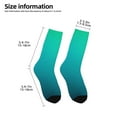 thumbnail image 2 of Uemuo Green Turquoise Teal Printed Kids Boys Socks Seamless Crew Socks Crazy Funny Athletic Sport Socks for Children, 2 of 6