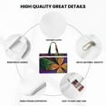 thumbnail image 5 of Kdxio Multicolored Beautiful Flower1 File Tote Document Bag Business Briefcase Bag Document Organizer Tote Briefcase for Letter A4 Files Business Teacher Office Bag, 5 of 8
