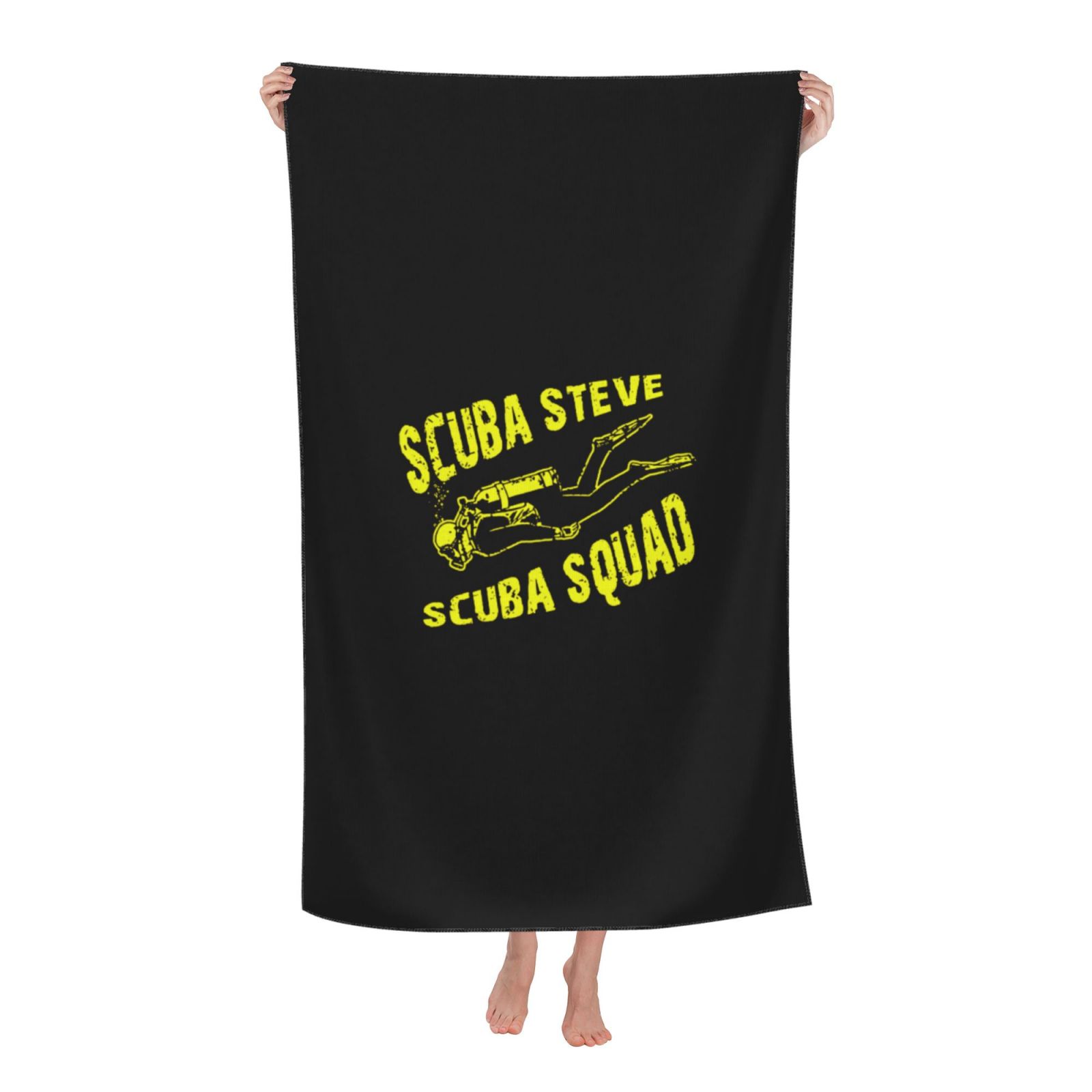 Scuba Steve Scuba Squad Beach Towel 32x52inch QuickDry, Bath Towels for Kids and Adults for