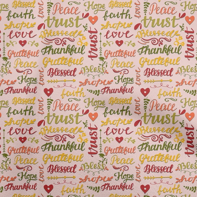 oneOone Cotton Jersey Pale Pink Fabric Text Craft Projects Decor Fabric Printed By The Yard 58 Inch Wide