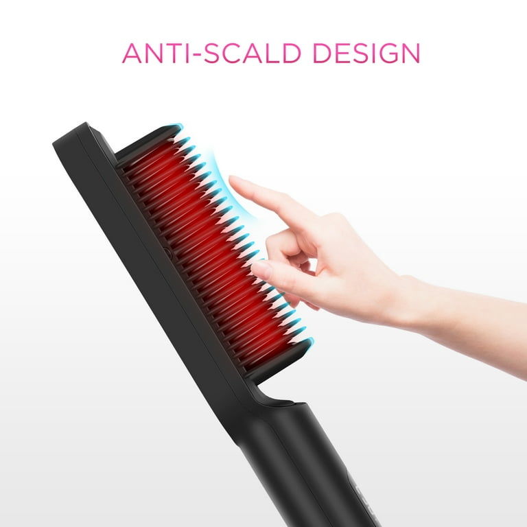 Prizm Hair Straightener Brush, Ceramic Tourmaline, Titanium, 20s