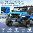 thumbnail image 4 of VIBESPARK 24V 2-Seater XL Ride on Toys with Remote Control for Toddlers, 7AH Battery Powered Ride on Electric Truck Car for Kids w/ Bluetooth, FM Radio, Colored Lights, MP3, Spring Suspension, Blue, 4 of 6