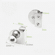 thumbnail image 4 of Paquete de 4 manijas para puertas de vidrio, sin perforaciones, para vitrinas, muebles y vitrinas, 4 of 4