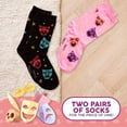 thumbnail image 3 of Foozys Women’s Crew Socks | Cute Fun Designs Fashion Novelty Socks | 2 Pairs (Theatre Masks), 3 of 5