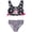 Black Daisy and Gingham Minnie Mouse, variant on Lilo & Stitch Little Girls' 2-Piece Graphic Bikini Swimsuit Set Pastel Stripe Hula Stitch