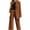 Coffee, variant on Miqool Pant Suits 2 Piece for Women Casual Business Long Sleeve Button Down Blazer Jacket and Wide Leg Pants with Pockets Suit Sets