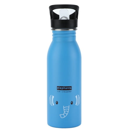 

Stainless Steel Sport Water Bottle 500ML/17oz Cute Animal Pattern Vacuum Insulated Water Bottle with Sucking Mouth for Gym Travel Sports [Blue Elephant]