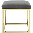 thumbnail image 4 of Otomana Modway Anticipate tapizada en terciopelo dorado gris 45 cm, 4 of 4