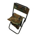 thumbnail image 3 of Silla de camping de tubo de acero de tela Oxford, silla plegable portátil, taburete con bolsa para pesca, picnic, playa, camuflaje, 3 of 15