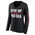 thumbnail image 2 of Women's Fanatics Black Arizona Cardinals Hometown Sweep Long Sleeve V-Neck T-Shirt, 2 of 3