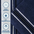 thumbnail image 4 of BNM Zero Twist Cotton Floral Bath Towel Set of 4 , Navy Blue, 4 of 19