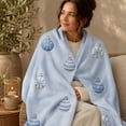 thumbnail image 3 of Ouuluon Flannel Throw Blanket, 59x39 inch Soft Decorative Cover for Sofa and Bed, 3 of 6