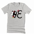 thumbnail image 2 of Mickey Minnie Love, Valentine Shirt Unisex Short Sleeve Shirt Couples Shirts(Grey-Large), 2 of 5