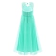 thumbnail image 2 of iiniim Girl's Sleeveless Mesh Long Gowns Pageant Party Prom Wedding Junior Bridesmaid Dress, 2 of 7