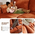 thumbnail image 5 of JULY'S SONG 24.5" Deep Seat Accent Chair, Modern Sofa Chairs in Living Room, Upholstered Oversized Chair with Detachable Cover & Removable Backrest, Terracotta, 5 of 9