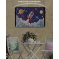 thumbnail image 2 of Cartoon Rocket Outdoor TV Cover 70 to 75 inch Cloud Space Stars Cute Planet Classic Waterproof Dustproof TV Covers for Outside with Zipper Remote Control Pocket Flat Screen Protectors, 2 of 7