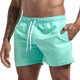 thumbnail image 2 of Hombres Pantalones de tres puntos transpirables sólidos Pantalones cortos de playa Pantalones cortos deportivos Pantalones elásticos con cordones Pompotops  oipoqjl40466, 2 of 8