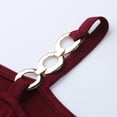 thumbnail image 3 of Jamsmile Women T-Shirts Solid Color Metal Chain Strap V Neck Lace T Shirts Tops Long Sleeve Casual Streetwear Tee Shirts, 3 of 4