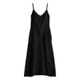 thumbnail image 4 of Titcea Spaghetti Strap Maxi Dresses for Women Boho Open Back V Neck Long Sundress Loose FLowy Pockets Casual Summer Beach Vacation Dress, 4 of 9
