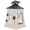thumbnail image 2 of Candelabro colgante de madera vintage con forma de farol, adorno decorativo para interiores y exteriores, 2 of 15