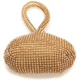 thumbnail image 2 of XINQIHANG Portefeuille Triangle pour Femmes avec Strass, Pochette de Soirée, Or, Grand, 2 of 5