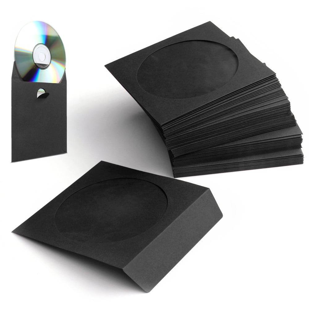 Wholesale High Quality 12.5x12.0 Cm Black Kraft Paper CD Sleeve