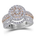 thumbnail image 2 of 14kt Two-tone Gold Womens Round Diamond Bridal Wedding Engagement Ring Band Set 1-1/2 Cttw, 2 of 2