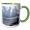 Green/White, variant on 3drose, Image of Thunder Clouds as Couple Walks on Sanibel Beach Florida, 15oz Mug