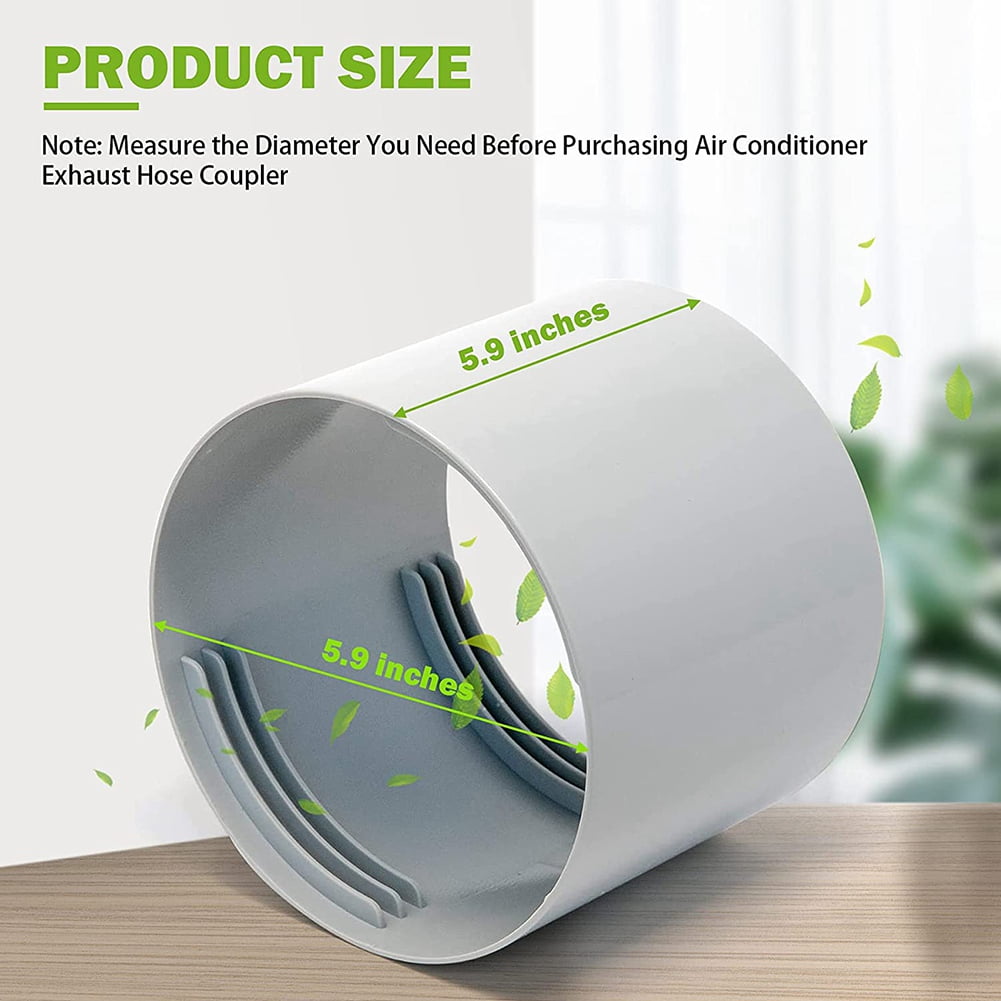 Portable Air Conditioner Exhaust Hose Coupler Window Adapter AC Unit Tube Connector Parts & Accessories 5.9Inch