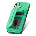 thumbnail image 4 of KAIYANG B7 Funda para iPhone 16 Pro con cierre magnético desmontable y tarjetero de piel y TPU - Verde multicolor, 4 of 5