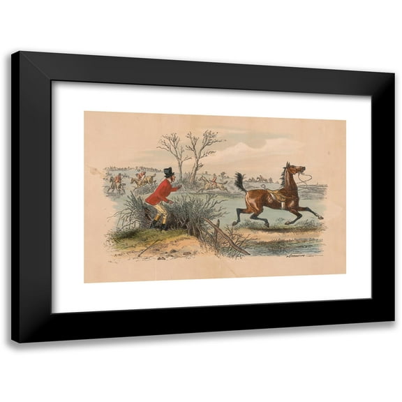Hablot Knight Browne 14x11 Black Modern Framed Museum Art Print Titled - Fox-Hunting Sketches; No. 5. Whistle and I’Ll Come to Ye, My Lad!