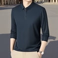 thumbnail image 5 of Polo T Shirts For Men Long Sleeve Classic Solid Color Collared Casual Business Golf Shirts, 5 of 7