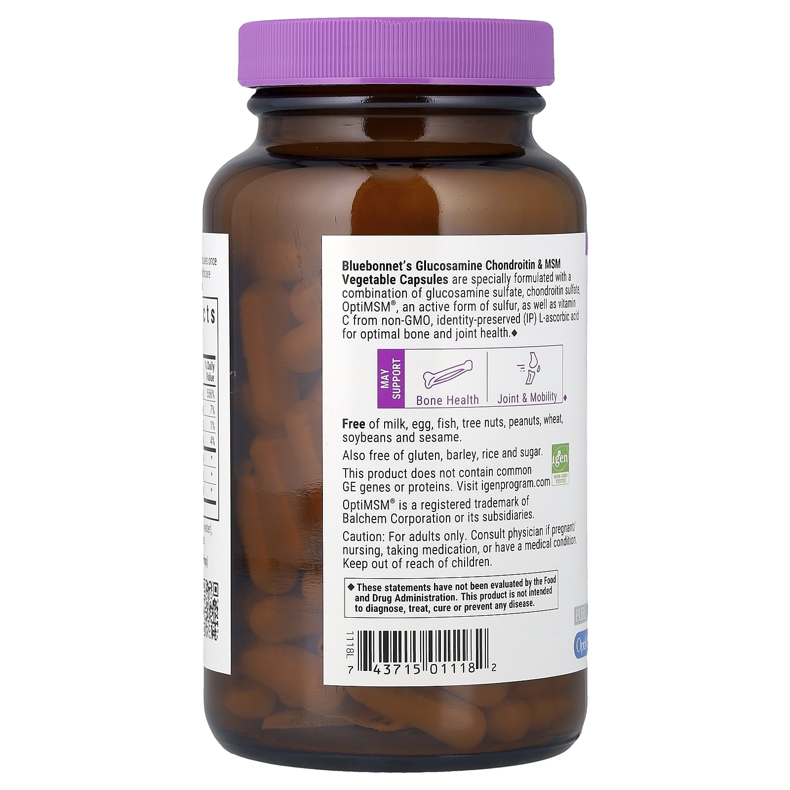 Bluebonnet Glucosamine Chondroitin & MSM, Glucosamine, Bone & Joint Health*, 40 Days