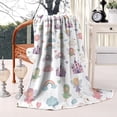 thumbnail image 2 of White Fairy Castle Pattern Blanket,Comfortable Soft Lamb Wool Throw Blanket,All Season,Warm Lightweight Blankets for Sofa Bed Couch Living Room Chair,40"x50", 2 of 4
