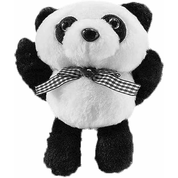 For Apple AirPods 1st 2nd Gen Case Girl Cute Panda Plush Protective Cover with Keychain Hooks Earbuds