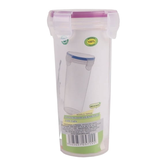 Vaso Prichos Hermético con Tapa Plástico 500 ml