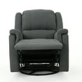 thumbnail image 3 of Zune Manual Glider Recliner Chair- Swivel Ergonomic Design- Charcoal Gray, 3 of 6