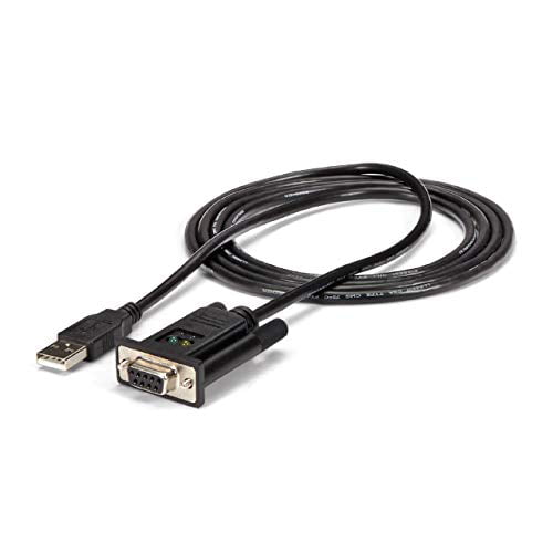 StarTech.com USB to Serial RS232 Adapter - DB9 Serial DCE Adapter Cable FTDI - Null Modem - USB 1.1 / 2.0 - Bus-Powered (ICUSB232FTN),Black Walmart.com