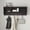 Espresso, variant on White Wall Rack with Hooks and Storage for Entryway Neatness