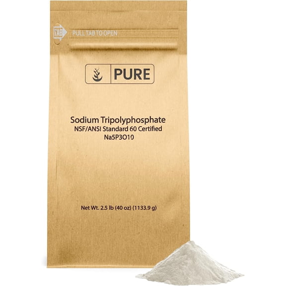Sodium Tripolyphosphate (2.5 lb) Powerful Cleaning Agent, Water Softener, Laundry Additive