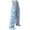 Blue, variant on Women's High Waist Work Pants with Pockets - 55% Cotton/45% Polyester, Buttoned Closure, Straight Leg, Fit for Office/Daily Wear