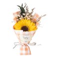 thumbnail image 1 of Mini ramo de rosas falsas de girasol, pétalos de flores de jabón hechos a mano, decoración floral artificial, regalo romántico de aniversario, cumpleaños para mujeres, esposas y madres., 1 of 8