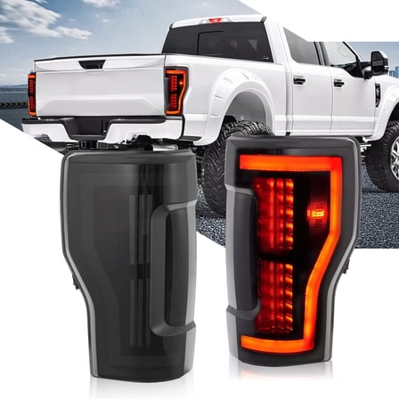 Smoke LED Sequential Tail Lights For Ford F250 F350 F450 SD Super Duty 2017-2019