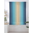 thumbnail image 2 of Sheer Curtains 72 Inches Long, Blue Teal Ombre Semi Sheer Curtains Light Filtering Window Treatment, Modern Yellow Gradient Farmhouse Art Privacy Voile Drapes for Living Room Bedroom 52x72 Inch, 2 of 7