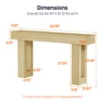 thumbnail image 4 of CHIC HOUSE 63" Fluted Entryway Console Table, Farmhouse Long Narrow Wooden Sofa Table Behind the Couch for Living Room, Hallway, Entrance, Foyer, Natural Oak, 4 of 10